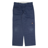 DICKIES Workwear Mens Trousers Blue Loose Straight W34 L30