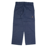 DICKIES Workwear Mens Trousers Blue Loose Straight W34 L30