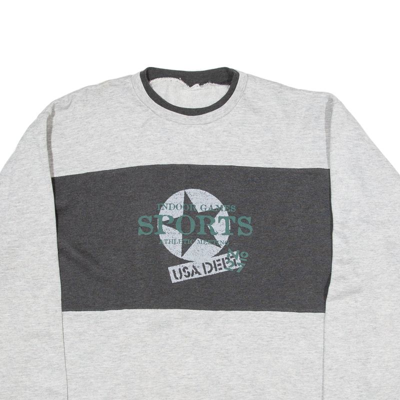 Indoor Game Sports Athletic Meeting Mens Sweatshirt Grey USA XL