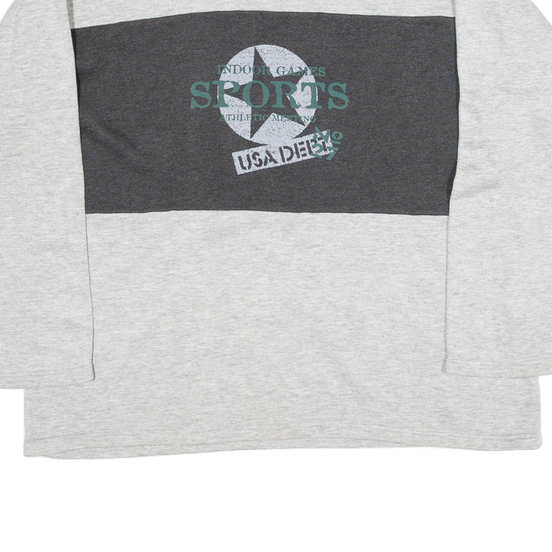 Indoor Game Sports Athletic Meeting Mens Sweatshirt Grey USA XL