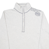 ATLAS Oceanography Polar Circle Mens Sweatshirt Grey 1/4 Zip 90s L