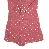 Womens Playsuit Red Polka Dot Wide-Leg M