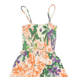 H&M Belted Womens Playsuit Pink Floral Wide-Leg S