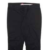 DICKIES Womens Trousers Black Relaxed Tapered W32 L24