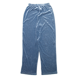 SOLUTIONS Womens Velvet Trousers Blue Relaxed Straight W24 L29