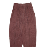 Womens Trousers Brown Relaxed Tapered W26 L29