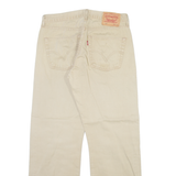 LEVI'S 401 Mens Trousers Beige Regular Straight W32 L30