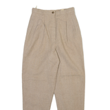 PACO RABANNE Womens Trousers Beige Relaxed Tapered Wool W24 L27