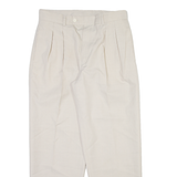 Mens Trousers Beige Relaxed Straight W32 L29
