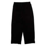 TALBOTS Womens Velvet Trousers Black Relaxed Straight W30 L26