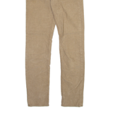 LEE Womens Corduroy Trousers Beige Regular Tapered W26 L30