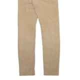 LEE Womens Corduroy Trousers Beige Regular Tapered W26 L30