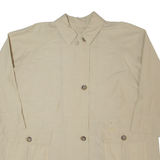 DINOMODA Womens Trench Coat Cream 90s XL