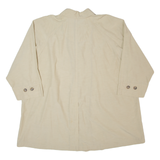DINOMODA Womens Trench Coat Cream 90s XL