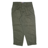 CHAPS RALPH LAUREN Pleated Chino Mens Trousers Green Regular Straight W38 L27
