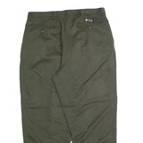 CHAPS RALPH LAUREN Pleated Chino Mens Trousers Green Regular Straight W38 L27