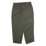CHAPS RALPH LAUREN Pleated Chino Mens Trousers Green Regular Straight W38 L27
