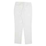 ATTENTIF Striped Womens Trousers White Slim Tapered W28 L28