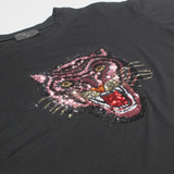 AX PARIS Tiger Oversized Womens T-Shirt Black UK 8