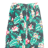 Womens A-Line Skirt Black Midi 90s Floral S