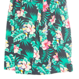 Womens A-Line Skirt Black Midi 90s Floral S