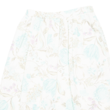 Womens Pleated Skirt Cream Midi 90s Floral M