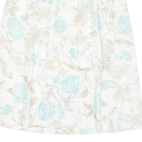 Womens Pleated Skirt Cream Midi 90s Floral M