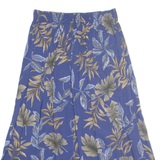 SAG HARBOR Womens A-Line Skirt Blue Midi 90s Floral M