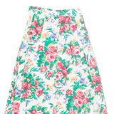 PENDLETON Womens Pleated Skirt Cream Long 90s Floral XS