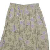 SAG HARBOR Womens Straight Skirt Green Midi 90s Floral L