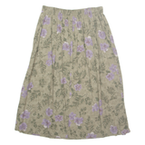 SAG HARBOR Womens Straight Skirt Green Midi 90s Floral L
