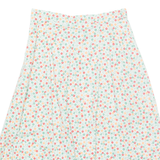 Womens A-Line Skirt Green Midi 90s Spotted XS