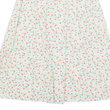 Womens A-Line Skirt Green Midi 90s Spotted XS