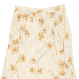 SAG HARBOR Womens A-Line Skirt Beige Midi 90s Floral XL