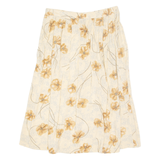SAG HARBOR Womens A-Line Skirt Beige Midi 90s Floral XL