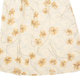 SAG HARBOR Womens A-Line Skirt Beige Midi 90s Floral XL