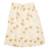 SAG HARBOR Womens A-Line Skirt Beige Midi 90s Floral XL