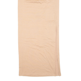 MISSGUIDED Side Slit Womens Straight Skirt Brown Long UK 8