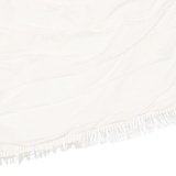 H&M Ruched Beaded Womens Mini Skirt Cream Short Linen XS