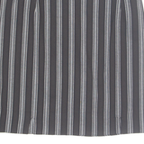 SAMIRA Womens Pencil Skirt Black Knee Length 90s Striped M