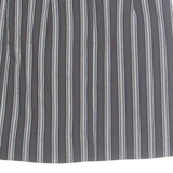 SAMIRA Womens Pencil Skirt Black Knee Length 90s Striped M