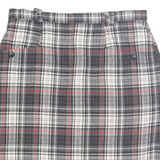 Womens Straight Skirt Grey Knee Length Wool 90s Check M
