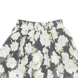 Womens Skort Skirt Black Short Floral XS