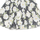 Womens Skort Skirt Black Short Floral XS