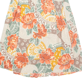 BOBBIE BROOKS Womens A-Line Skirt Cream Midi 90s Floral M