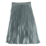 H&M Womens Swing Skirt Green Midi S