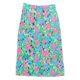KORET Womens A-Line Skirt Blue Midi 90s Floral M