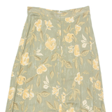 SAG HARBOR Womens A-Line Skirt Green Long 90s Floral L