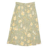 SAG HARBOR Womens A-Line Skirt Green Long 90s Floral L