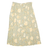 SAG HARBOR Womens A-Line Skirt Green Long 90s Floral L